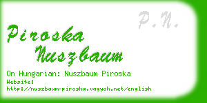 piroska nuszbaum business card